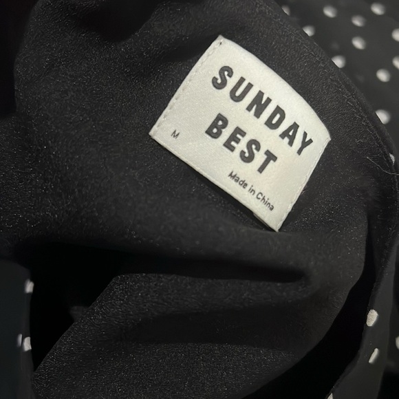 Sunday Best Jinx black polka dot mini dress size medium - Picture 10 of 10